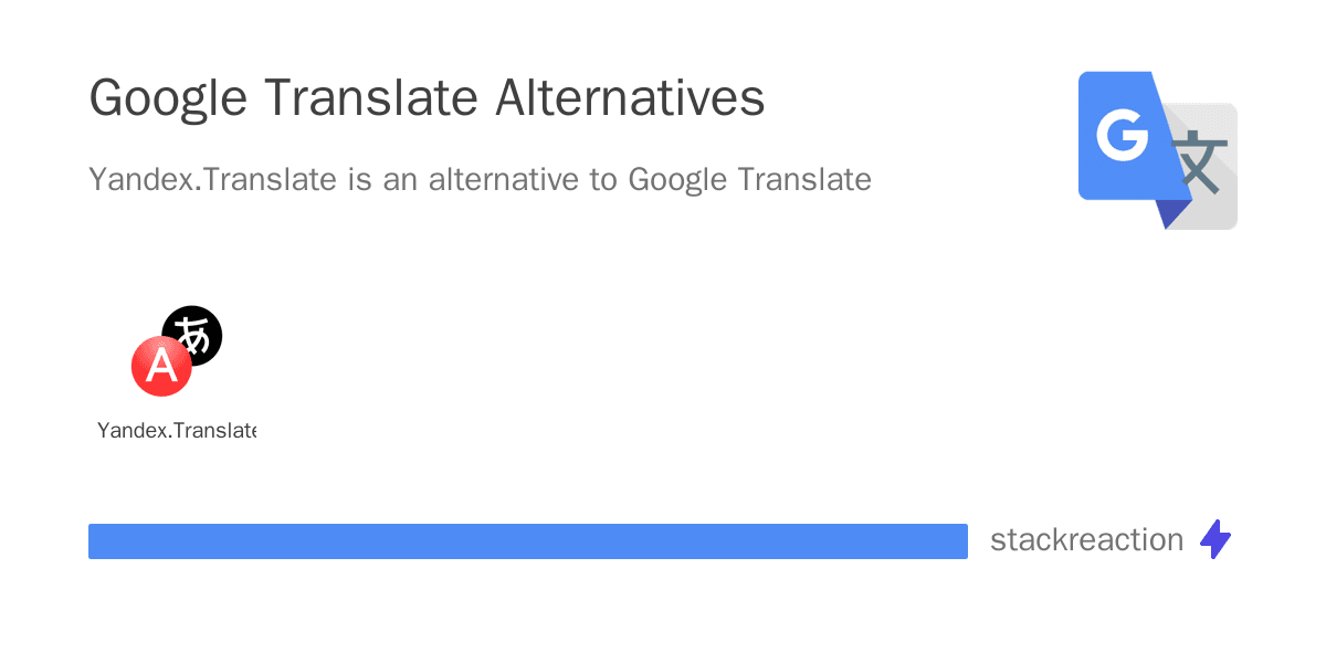 Google Translate alternatives