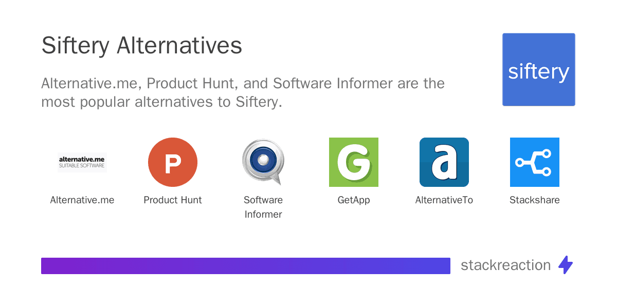 Siftery alternatives