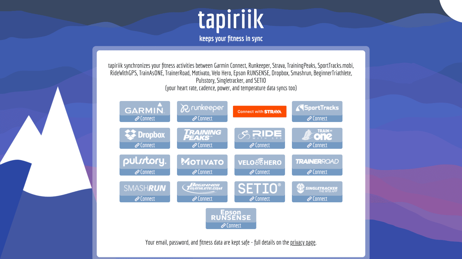 Tapiriik Gallery Image