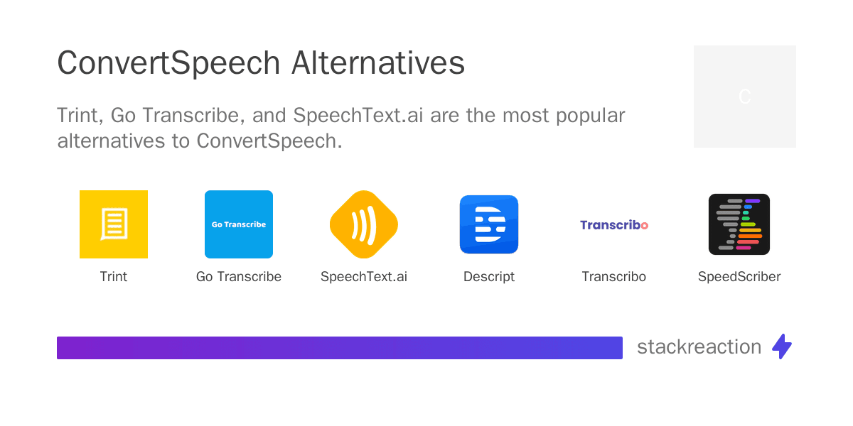ConvertSpeech alternatives