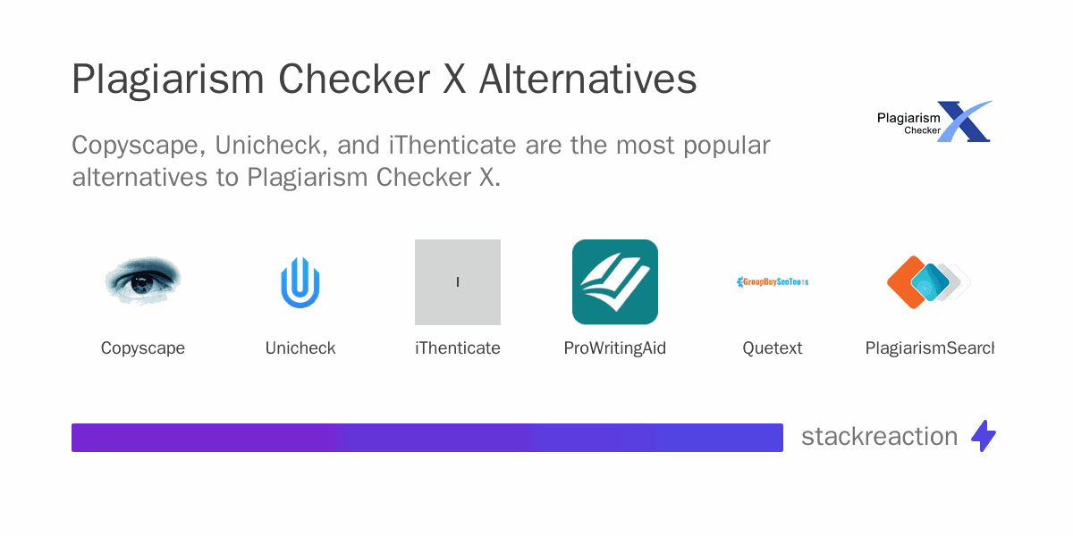 Plagiarism Checker X alternatives