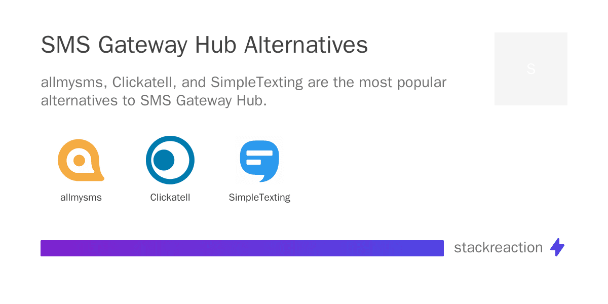 SMS Gateway Hub alternatives