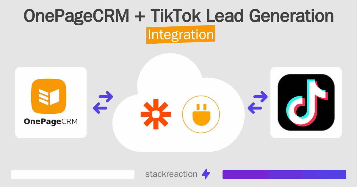 OnePageCRM and TikTok Lead Generation Integration